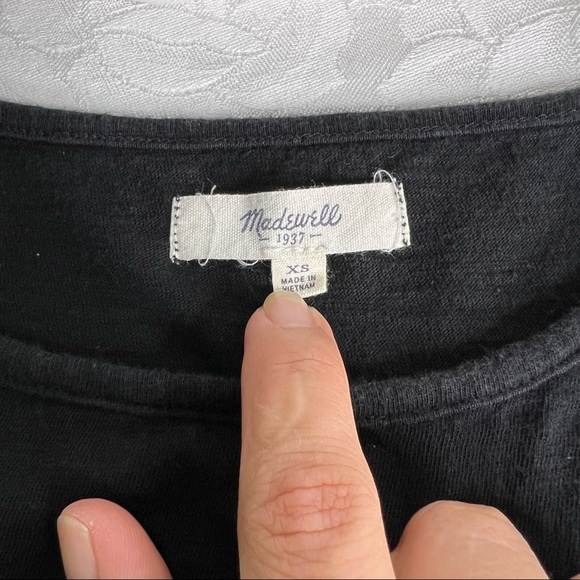 Madewell Forward-Seam Slub Tank Top in Black Size XS - Picture 6 of 7